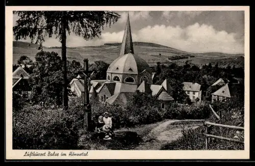 AK Balve im Hönnetal, Kirche, Dorfansicht