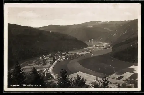 AK Werdohl /Ütterlingsen, Ortsansicht, Tal, Eisenbahntunnel