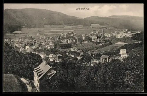 AK Werdohl, Panoramaansicht der Stadt