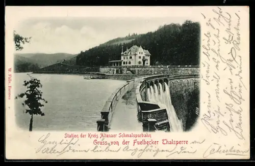 AK Altena, Fuelbecker Thalsperre, Station der Kreis Altenaer Schmalspurbahn