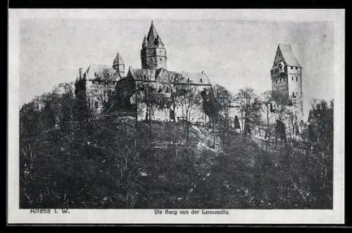 AK Altena i. W., Burg von der Lenneseite