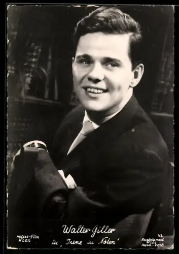 AK Schauspieler Walter Giller in dem Film Irene in Nöten