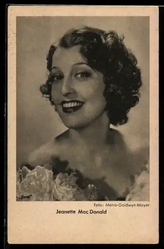 AK Schauspieler Jeanette MacDonald mit Locken