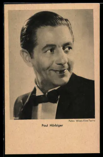 AK Schauspieler Paul Hörbiger im Anzug