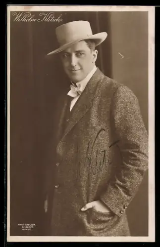 AK Schauspieler Wilhelm Klitsch mit Hut