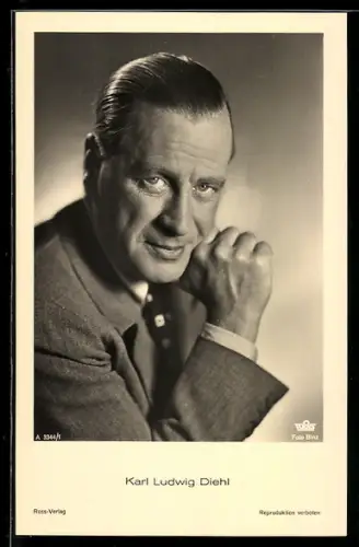 AK Schauspieler Karl Ludwig Diehl, Anzug