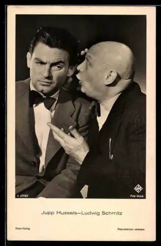 AK Schauspieler Jupp Hussels und Ludwig Schmitz in einer Filmszene