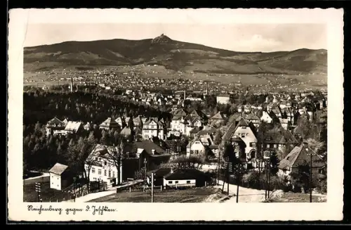 AK Reichenberg / Liberec, Panorama mit Jeschken