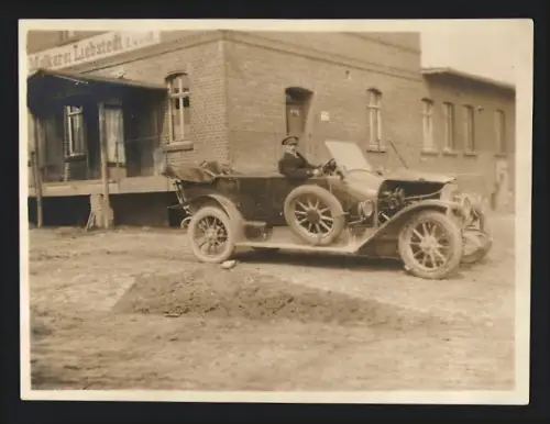 3 Fotografien Ansicht Liebstedt / Thüringen, Auto Cabriolet vor der Molkerei