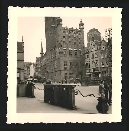 5 Fotografien Ansicht Danzig - Gdansk, verschiedene Stadtansichten um 1936