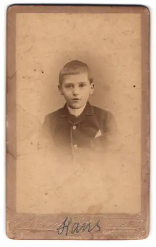 Fotografie Ed. Kühne, Helmstedt, Neumärkerstr. 23, Porträt eines Jungen