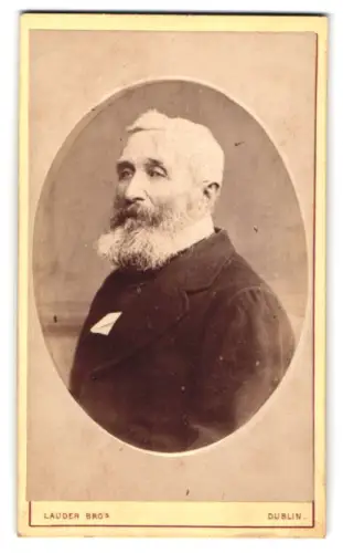 Fotografie Lauder Bro`s, Dublin, Westmoreland Strasse 32, Porträt eines älteren Herrn