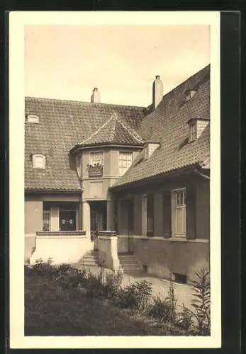AK Essen, Kolonie Alfredshof, Blick auf Hauseingang