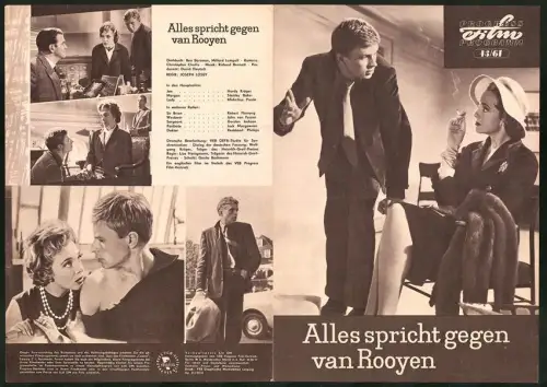 Filmprogramm PFP Nr. 43 /61, Alles spricht gegen van Rooyen, Hardy Krüger, Stanley Baker, Regie Joseph Losey