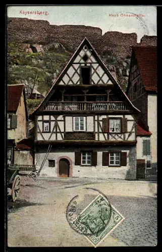 AK Kaysersberg, Haus Ohnenstetter, Bildseitenfrankatur