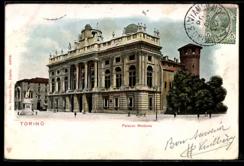 TCV-AK Torino, Palazzo Madama, Bildseitenfrankatur