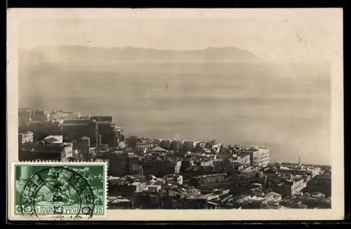 TCV-AK Napoli, Panorama e veduta di Sorrento, Bildseitenfrankatur