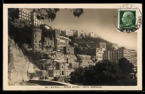 TCV-AK Napoli, Parco Grifeo, Hotel Bertolini, Bildseitenfrankatur
