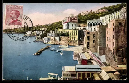 TCV-AK Napoli, Panorama di Posillipo, Bildseitenfrankatur