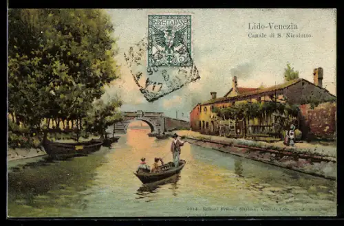 TCV-AK Venezia, Canale di S. Nicoletto, Bildseitenfrankatur