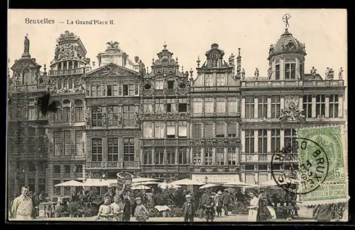 TCV-AK Bruxelles, La Grand`Place II, Bildseitenfrankatur