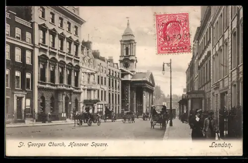 TCV-AK London, St. Georges Church, Hanover Square, Bildseitenfrankatur