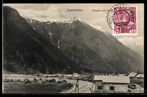 TCV-AK Tauernbahn mit Stappitz, Bildseitenfrankatur