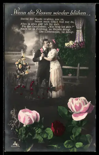Foto-AK Photochemie Berlin Nr. 10200-4: Sterne der Nacht..., Wenn die Rosen wieder blühen