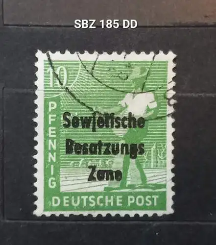 All. Bes. Sowj. Zone  Nr 185 Gestempelt (Posten)