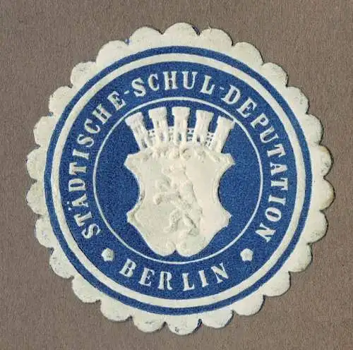 Siegelmarke STÄDTISCHE-SCHUL-DEPUTATION BERLIN