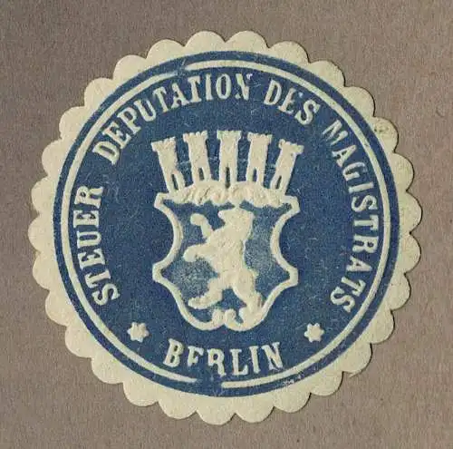Siegelmarke STEUER DEPUTATION DES MAGISTRATS BERLIN