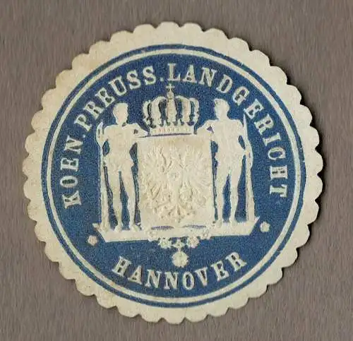 Siegelmarke Preußen: KOEN. PREUSS. LANDGERICHT HANNOVER