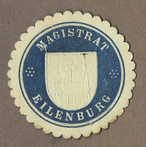 Siegelmarke Sachsen: MAGISTRAT EILENBURG, blau