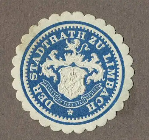 Siegelmarke Sachsen: DER STADTRATH ZU LIMBACH (-Oberfrohna)