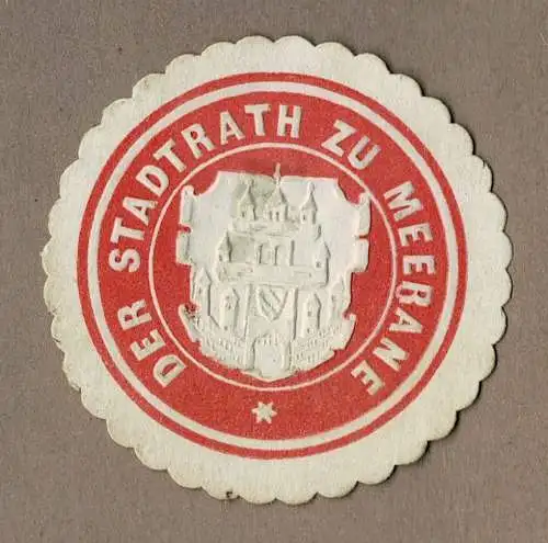 Siegelmarke Sachsen: DER STADTRATH ZU MEERANE