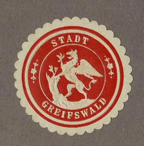 Siegelmarke Pommern: STADT GREIFSWALD