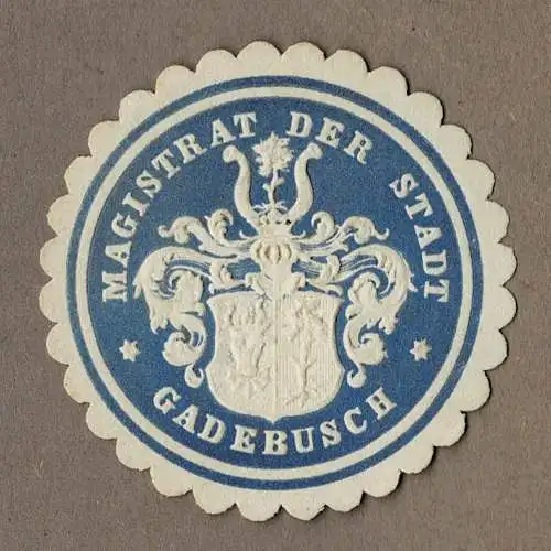 Siegelmarke Mecklenburg: MAGISTRAT DER STADT GADEBUSCH