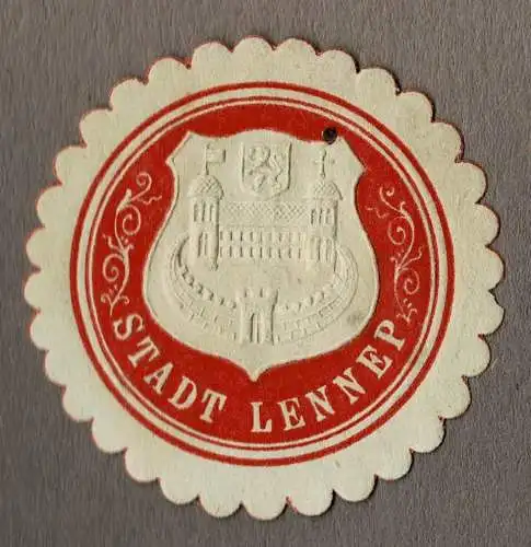 Siegelmarke Westfalen: STADT LENNEP (Remscheid)
