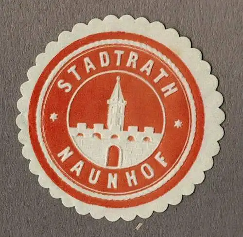Siegelmarke Sachsen: STADTRATH NAUNHOF