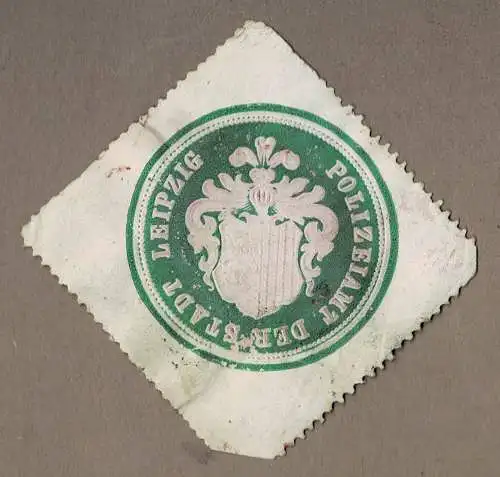 Siegelmarke Sachsen: POLIZEIAMT DER STADT LEIPZIG