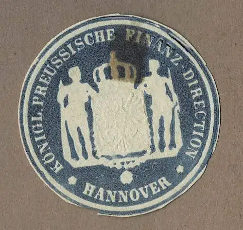 Briefsiegel Preußen: KÖNIGL. PREUSSISCHE FINANZ-DIRECTION HANNOVER
