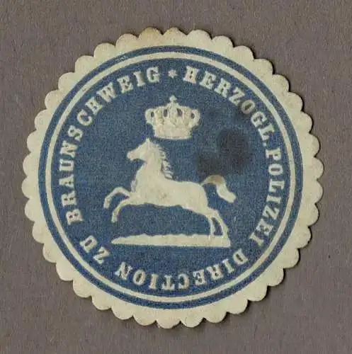 Siegelmarke HERZOGL. POLIZEI DIRECTION ZU BRAUNSCHWEIG