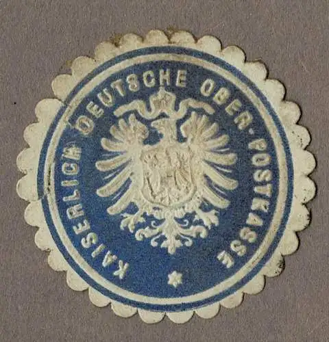 Siegelmarke Deutsche Reichspost: KAISERLICH DEUTSCHE OBER-POSTKASSE