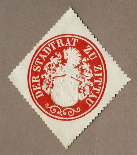 Siegelmarke Sachsen: DER STADTRAT ZU ZITTAU
