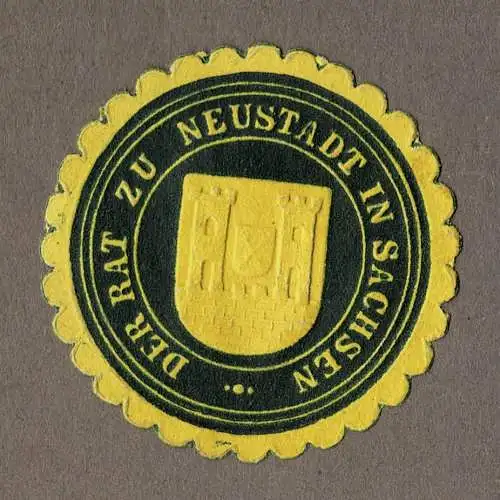 Siegelmarke Sachsen: DER RAT ZU NEUSTADT IN SACHSEN (Erzgebirge)