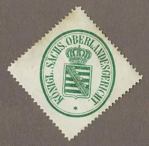Siegelmarke Sachsen: KÖNIGL. SÄCHS. OBERLANDESGERICHT.