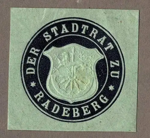 Briefsiegel Sachsen: DER STADTRAT ZU RADEBERG