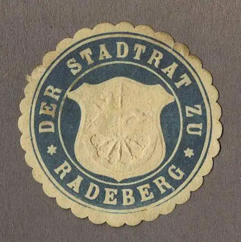 Siegelmarke Sachsen: DER STADTRAT ZU RADEBERG