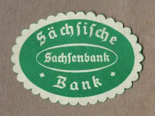 Siegelmarke Sachsen: Sächsische Bank / Sachsenbank