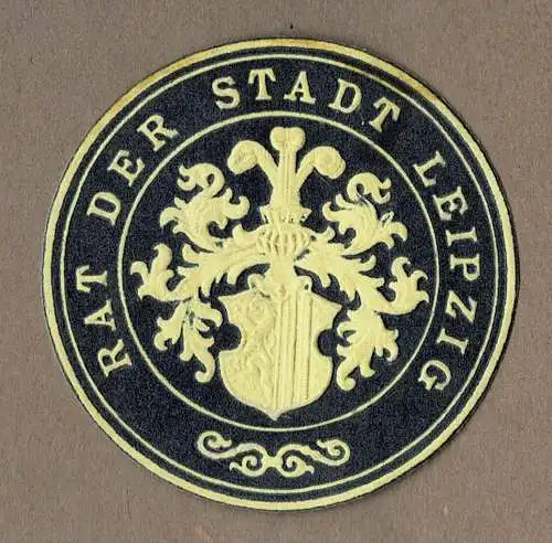 Siegelmarke Sachsen: RAT DER STADT LEIPZIG